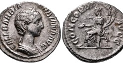 Orbiana - Denarius zeldzame keizerin! Concordia Avgg vrouw van Severus Alexander (AU2691)