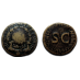 AUGUSTUS - sestertius met schild, interessant ZELDZAAM! (N2120)