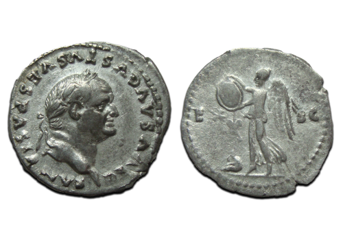 Vespasianus  - denarius VICTORIA uit de Judaea Capta serie! (O25118)