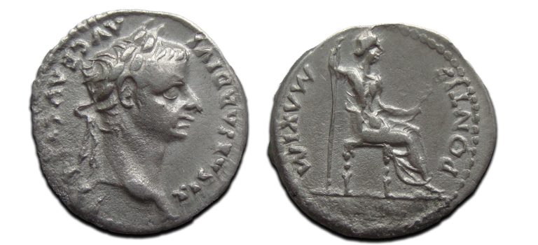 Tiberius - denarius Tribute Penny Bijbelse munt (S25101)