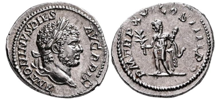 Caracalla -  Denarius Hercules mooi! (S2611)
