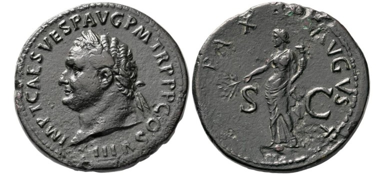 Titus- Sestertius PAX zeer zeldzaam! (S2635) Titus- Sestertius PAX zeer zeldzaam! (S2635)