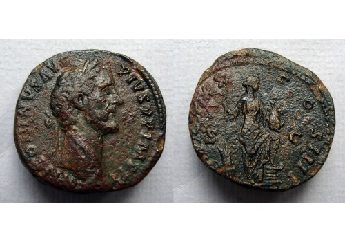 Antoninus Pius - Annona sestertius! (F21112) Antoninus Pius - Annona sestertius! (F21112)