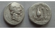 Metellus Pius -  denarius ter viering van zijn benoeming als Imperator (F2285)