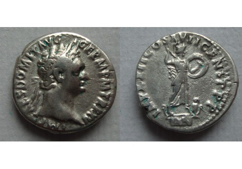 Domitianus- Minerva denarius (F2287)