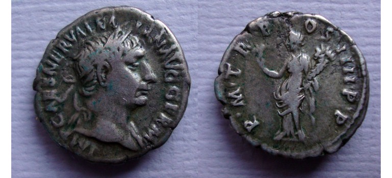 Trajanus- denarius Felicitas not in RIC bust type (MA2201)