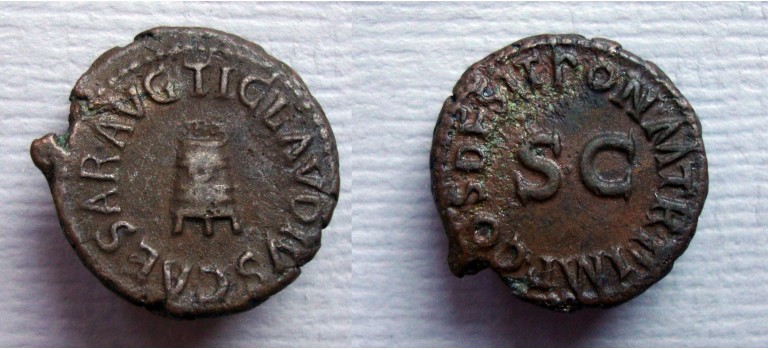 Claudius - Quadrans modius zware munt! (MA2209)
