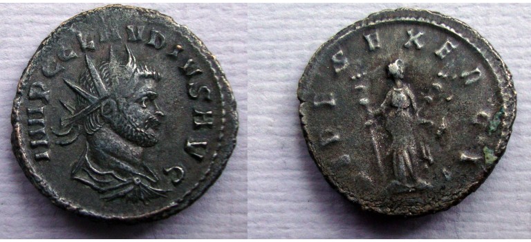 Claudius II - FIDES EXERCIT (AU22112)