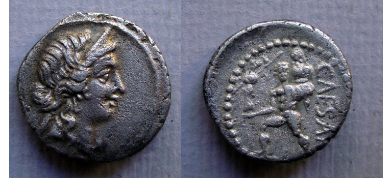 Julius Caesar - denarius AENEAS (AU2234) Julius Caesar - denarius AENEAS (AU2234)