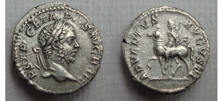 Geta - denarius keizer op paard Zeldzaam! (AU2281)