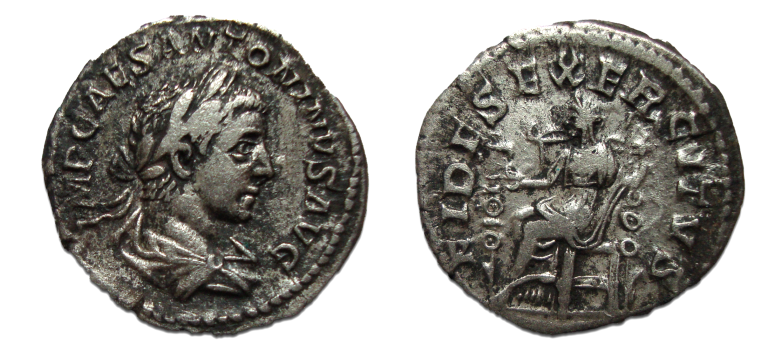 Elagabal - FIDES EXERCITVS  denarius  (D22101)