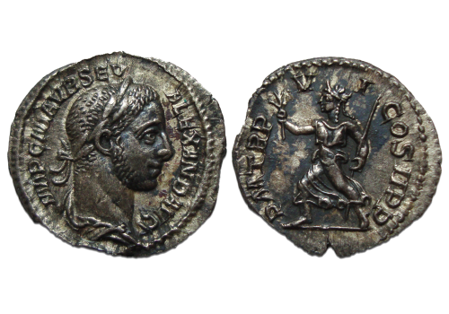 Severus Alexander - denarius prachtige PAX (D22108) Severus Alexander - denarius prachtige PAX (D22108)