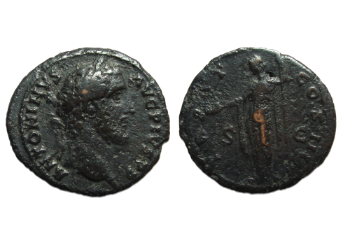 Antoninus Pius - CLEMENTIA AS schaars (D22116) Antoninus Pius - CLEMENTIA AS schaars (D22116)