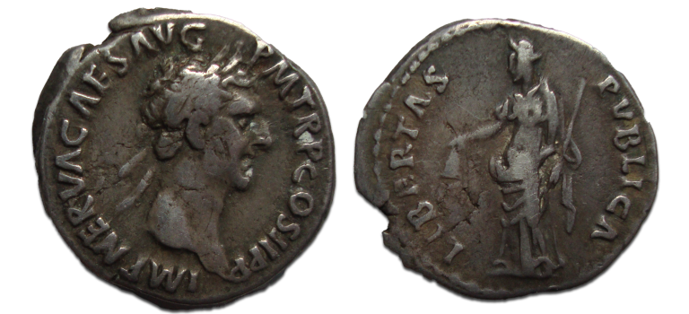 Nerva - denarius LIBERTAS, de eerste muint van de regering van Nerva! (D2291)
