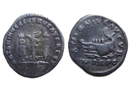 Marcus Aurelius- denarius Rare restitution issue with galley (D2294)
