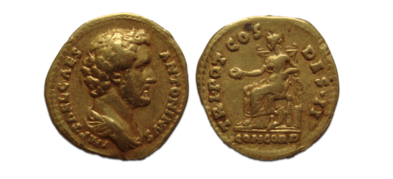 Antoninus Pius - Aureus Goud Concordia!  (D2299)