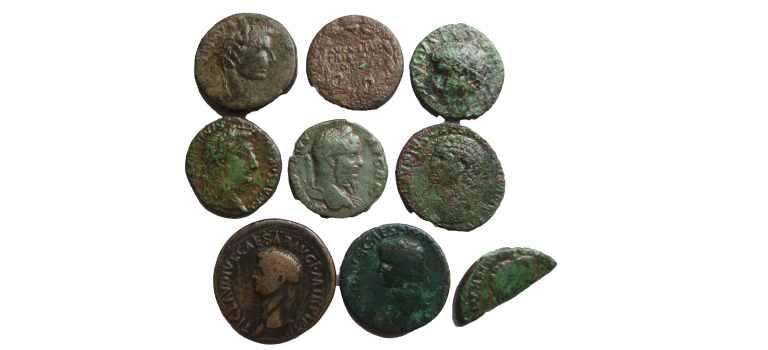 9 romeinse munten, interessant lot (D2315)