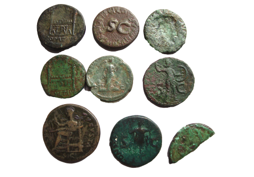 9 romeinse munten, interessant lot (D2315)
