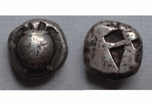 Greek coins - AR STATER Smooth-shelled sea turtle 520-480 BC (N2247)