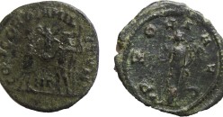 2 romeinse munten:  Gallienus en Diocletianus (N2263)