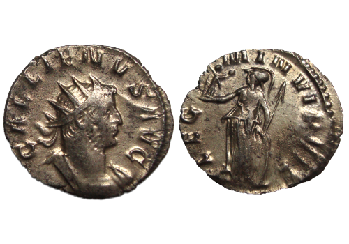 Gallienus - Minerva LEG I legioensmunt ZELDZAAM (N2283)