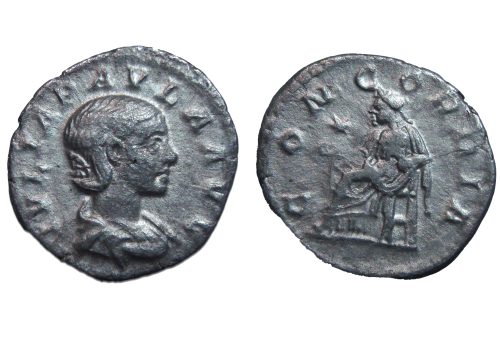 Julia Paula - denarius schaarse keizerin CONCORDIA (N2284)