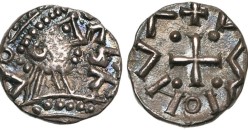 Zilveren Sceatta, de oudste Nederlandse munt geslagen onder Radboud! (O2240)
