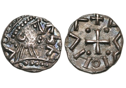 Zilveren Sceatta, de oudste Nederlandse munt geslagen onder Radboud! (O2240)