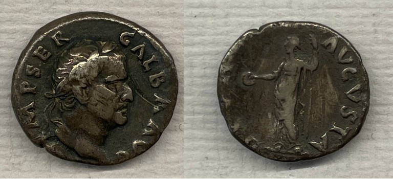 Galba - denarius DIVA AVGVSTA zeer zeldzaam  (O2254)