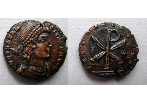 Constantius II - de opstand van Poemenius interessant + zeer zeldzaam! (S2218)