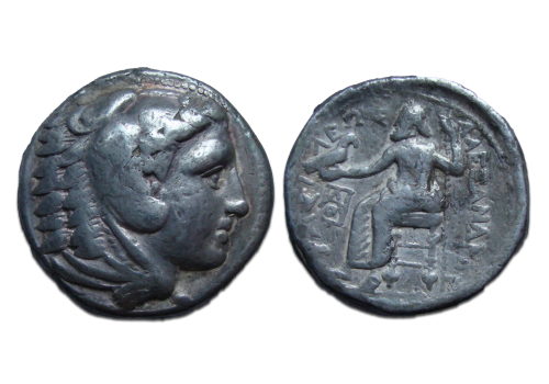 Alexander de Grote - zilveren Tetradrachme van Alexander de Grote (D22136)