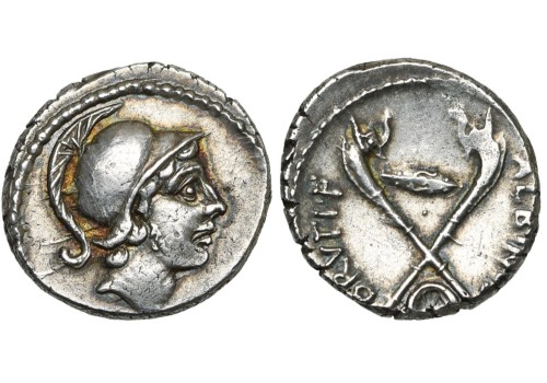 DECIMUS BRUTUS - Denarius moordenaar van Caesar, ZELDZAAM (O2206)