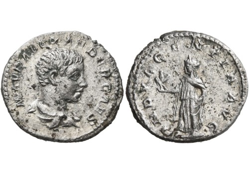 Severus Alexander - as Caesar denarius SPES, very rare (O2228)