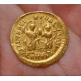 Theodosius II - SOLIDUS GOUD! samen met  Valentinianus III