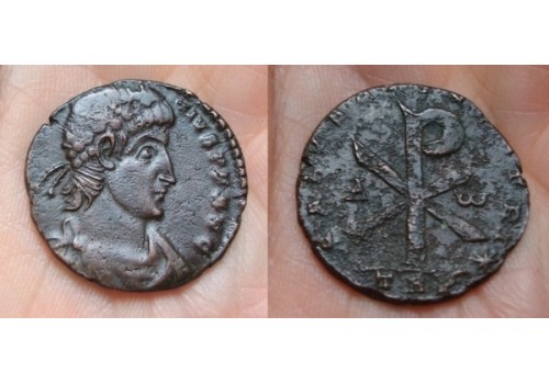 Constantius II - de opstand van Poemenius interessant + zeer zeldzaam! (N1544)