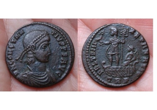 Constantius II - FEL TEMP keizer op gallei zware munt! Trier R! (N1547)