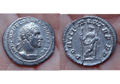 Macrinus - denarius SECURITAS ongepubliceerd  prachtig!  (N1507)