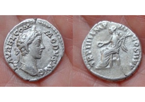 Commodus - denarius Victoria mooi jeugdportret! (1144)