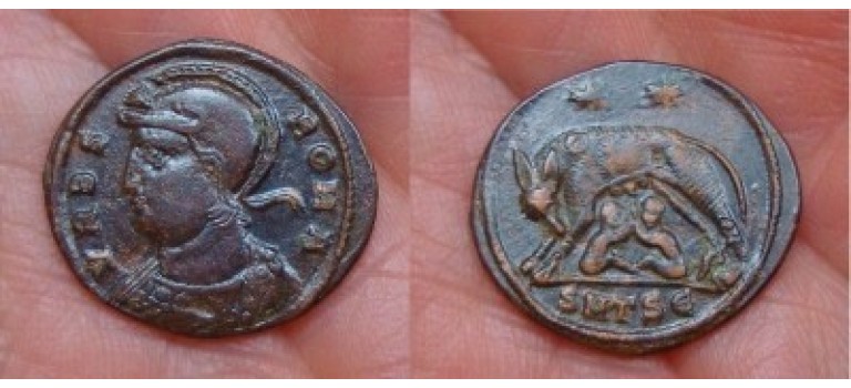 Constantinopolis - Remus en Romulus en Wolvin thessalonica zeldzaam! (1130)