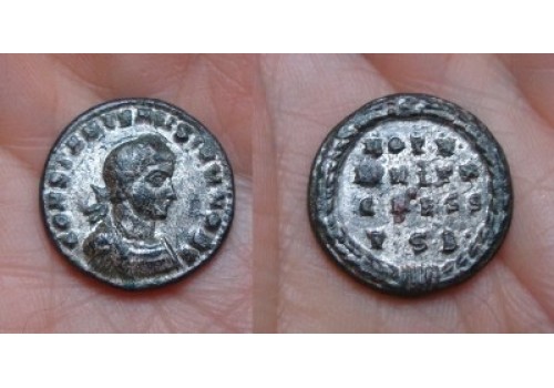Constantinus II - VOTA V verzilverde follis zeldzaam! (1127)