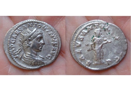 Elagabalus- Antoninianus SALVS mooi portret! (921)