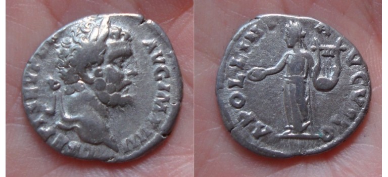 Septimius Severus - apollo met lier ZELDZAAM! (950)