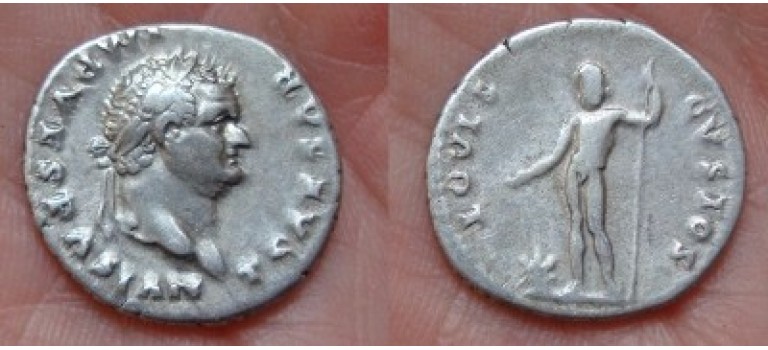 Titus -  denarius Jupiter zeldzaam! (1143)