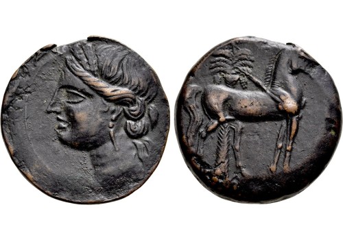  Phoenician coins - Carthage Trishekel second punic war! (AP2302)