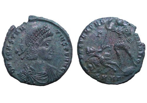 Constantius II - fallen horseman, Heraclea, heavy coin (AP2316)