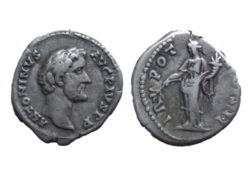 Antoninus Pius - PAX denarius vroeg portret! (AP2390) Antoninus Pius - PAX denarius vroeg portret! (AP2390)