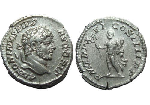 Caracalla-  Denarius Hercules beauty (AP2431)