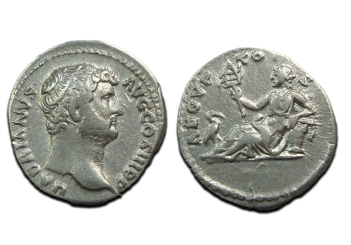 Hadrian  -  denarius Travel-series Egypt! (AP2477)