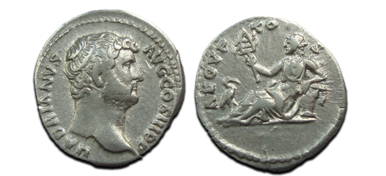 Hadrian  -  denarius Travel-series Egypt! (AP2477)