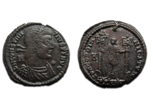 Constantius II - concordia militvm scarce struck by Vetranio  (AU2055)